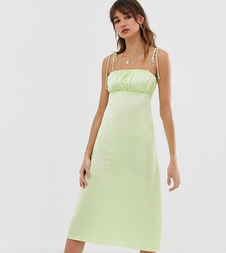 Reclaimed Vintage Inspired Cami Midi Dress-green