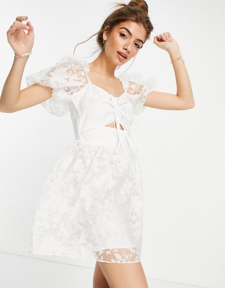 Missguided Chunky Sole Mesh Panel Sneakers In White