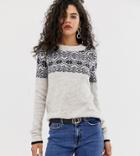 Vero Moda Tall Patterned Round Neck Sweater-multi