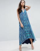Adelyn Rae Printed Maxi Dress - Blue