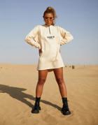 Public Desire X Carms Oversized Sweater Dress With Season Logo-neutral