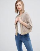 Asos Jacket In Sparkly Jersey Jacquard Co-ord - Pink