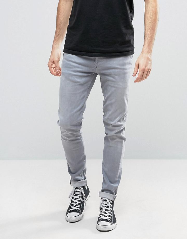 Pepe Nickel Powerflex Skinny Jean Gray Wash - Gray