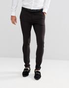 Asos Extreme Super Skinny Smart Pants In Black - Black