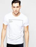 Jack & Jones T-shirt With Square Print - White