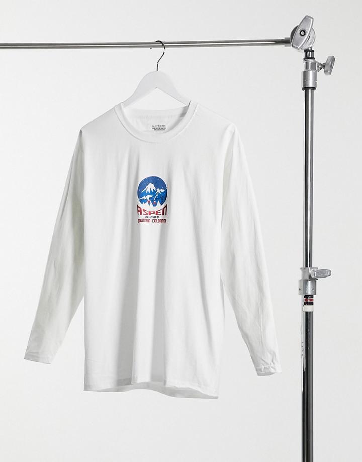 Daisy Street Relaxed T-shirt With Graphic Print-white