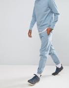 Maharishi Woven Joggers In Blue With Small Logo - Blue