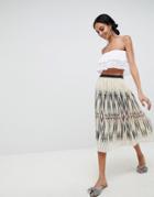 B.young Ikat Print Pleated Skirt - Multi