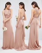 Tfnc Tall Wedding Multiway Fishtail Maxi Dress - Brush