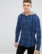 New Look Regular Fit Check Shirt In Navy - Blue