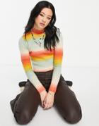 Bershka Stripe Fine Knit Sweater In Multi