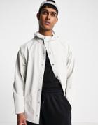 Rains Hooded Jacket In Off White