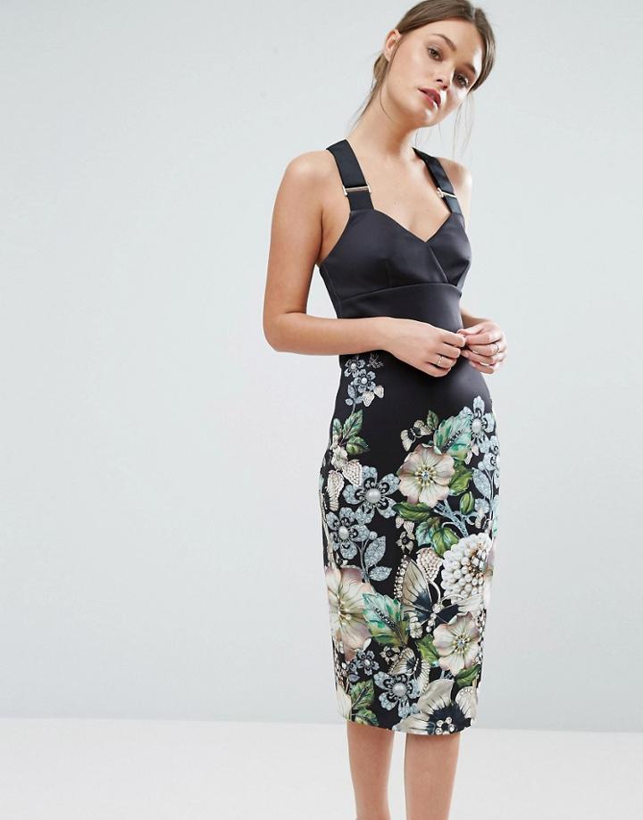 Ted Baker Jayer Midi Dress - Black