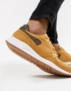 Pull & Bear Sneaker In Yellow With Brown Detailing - Yellow