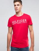 Tommy Hilfiger Logo T-shirt In Organic Cotton Red - Red