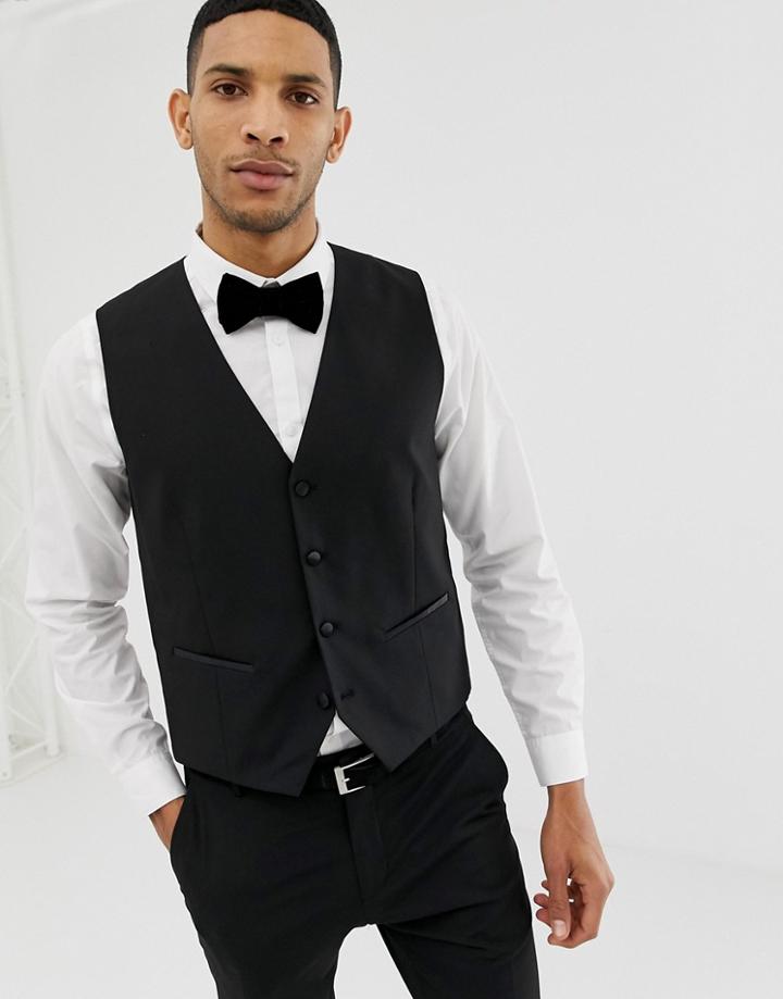 Selected Homme Tuxedo Suit Vest-black