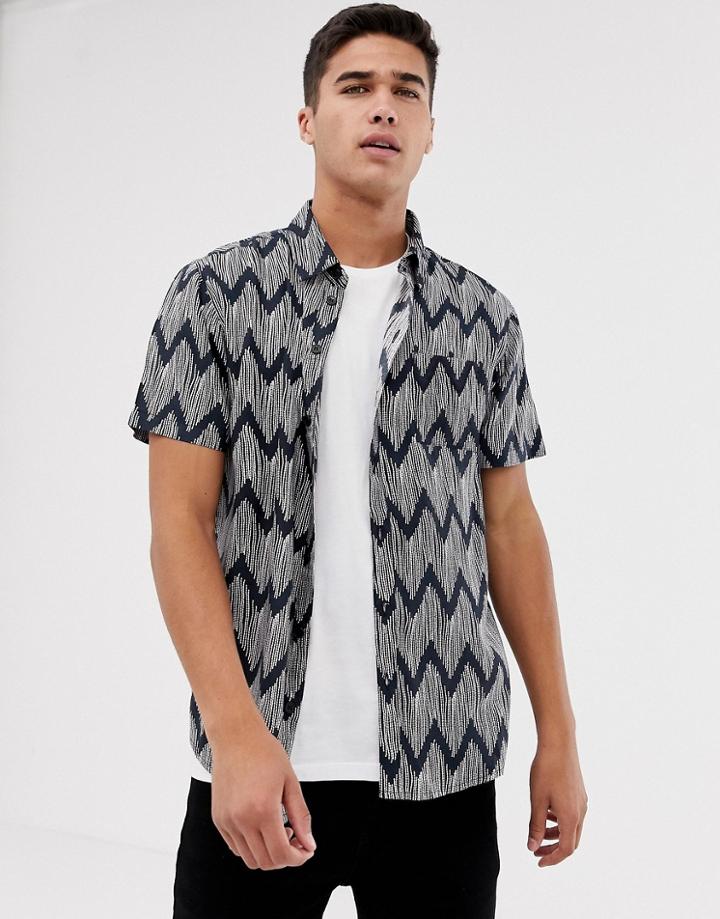 Another Influence Cheveron Stripe Shirt - Black