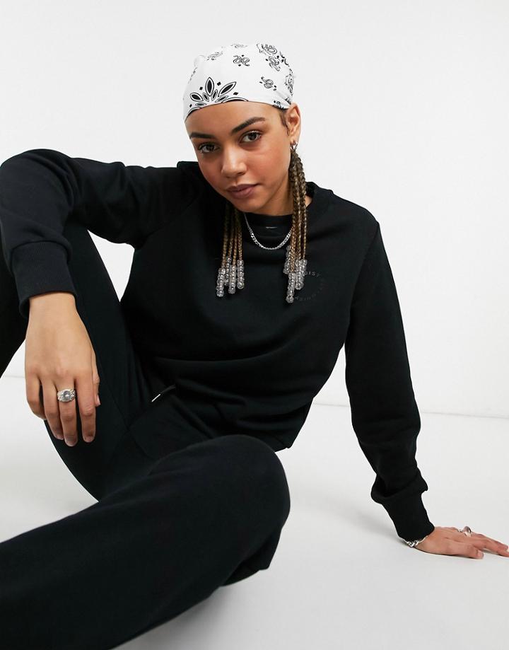 Noisy May Cotton Blend Sweat Top In Black - Part Of A Set - Black