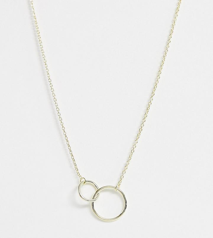 Kingsley Ryan Sterling Silver Gold Plated Interlinking Hoop Necklace - Gold