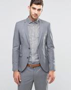 Jack & Jones Premium Skinny Suit Jacket In Gray - Light Gray