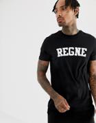 Asos Design T-shirt With French Text Print - Black