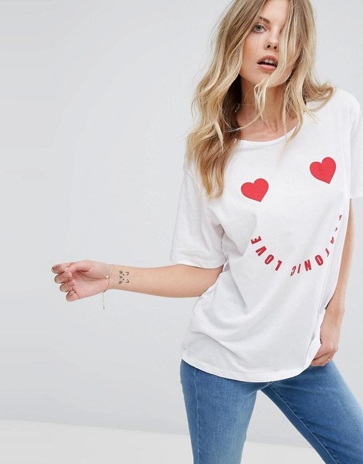 Mango Love Heart T-shirt - White