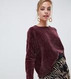 Vero Moda Petite Chenille Knitted Sweater - Red