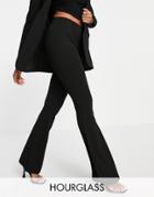 Asos Design Hourglass Jersey Suit Kickflare Pant In Black