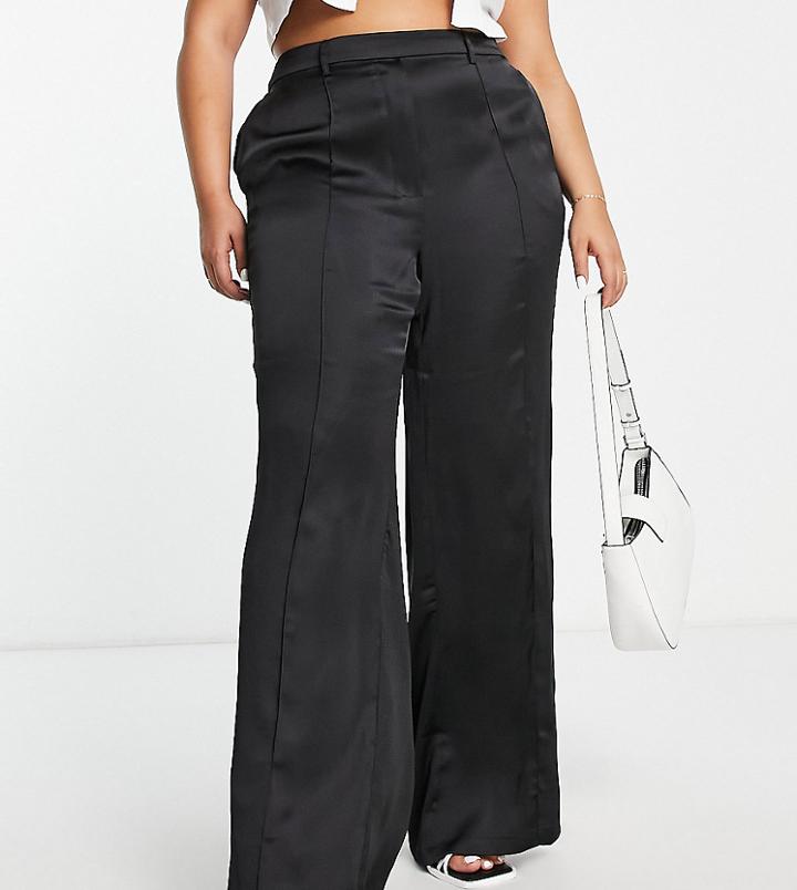 Pretty Lavish Curve Tailored Pants In Black - Part Of A Set