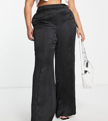 Pretty Lavish Curve Tailored Pants In Black - Part Of A Set