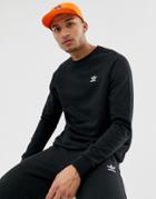 Adidas Originals Essentials Sweatshirt Small Logo In Black - Black