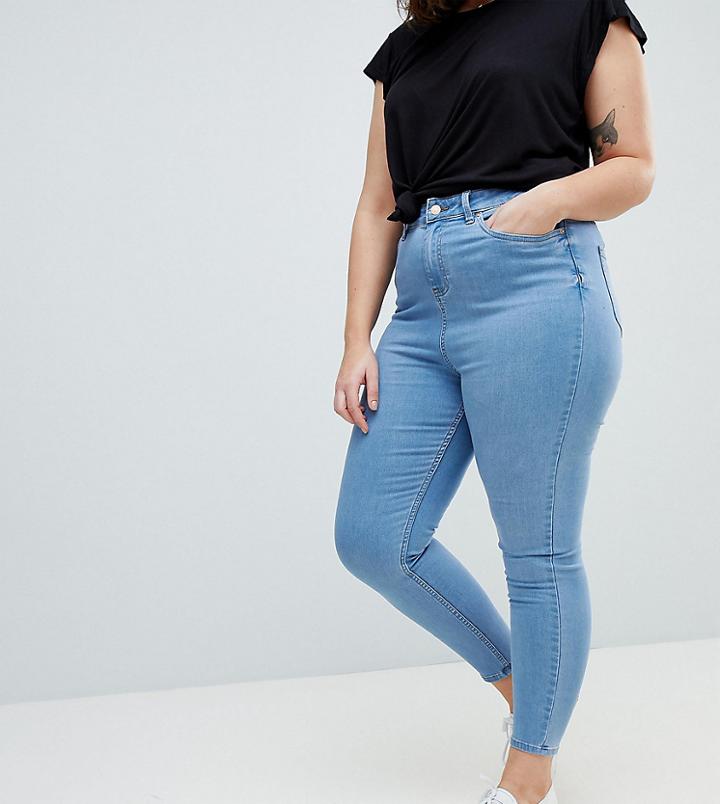 New Look Curve Super Soft Skinny Jegging - Blue