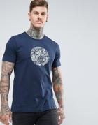 Pretty Green Thornley Logo T-shirt In Navy - Navy