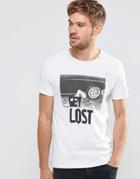 Replay Get Lost Print T-shirt In White - White