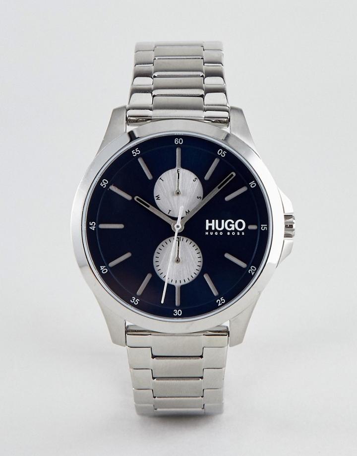 Hug0 1530004 Jump Contrast Dial Bracelet Watch In Silver - Silver