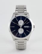 Hug0 1530004 Jump Contrast Dial Bracelet Watch In Silver - Silver