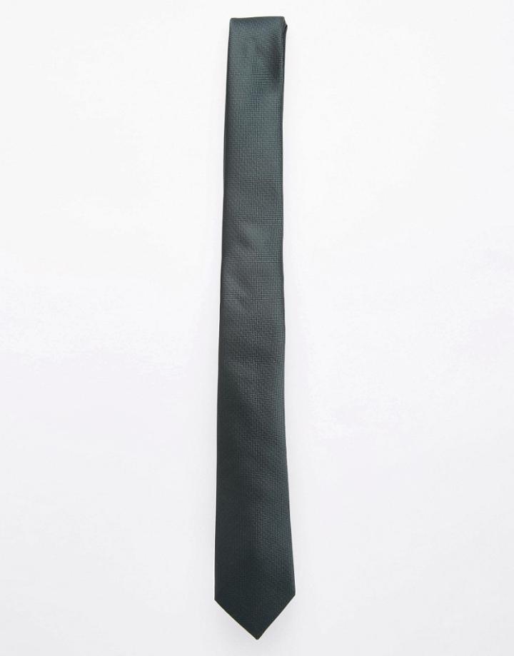 Asos Slim Tie In Dark Green - Dark Green