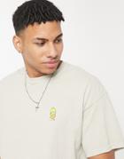 New Look Oversized T-shirt With Homer Print In Stone-neutral