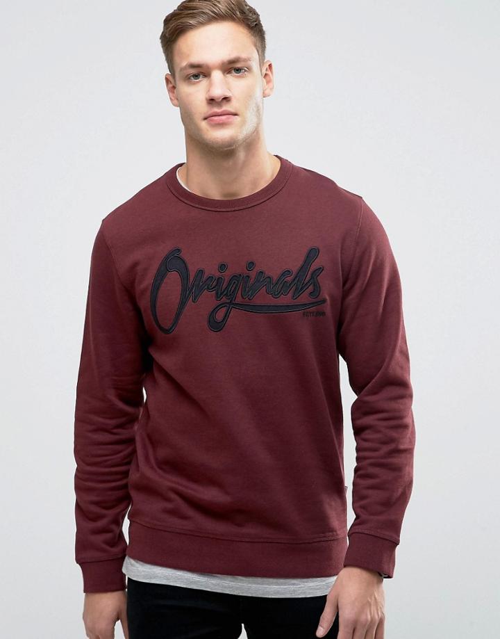 Jack & Jones Originals Sweatshirt With Graphic Print - Red