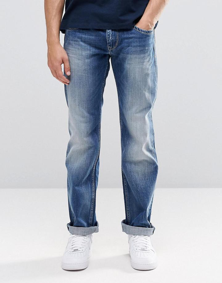 Pepe Hatch Slim Jeans E64 Mid Blue Distressed - Tint Glory