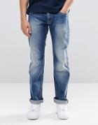 Pepe Hatch Slim Jeans E64 Mid Blue Distressed - Tint Glory