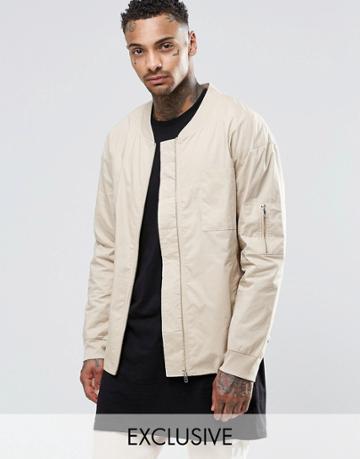 Underated Bomber Shirt - Stone