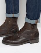 Jack & Jones Siti Leather Boots - Brown