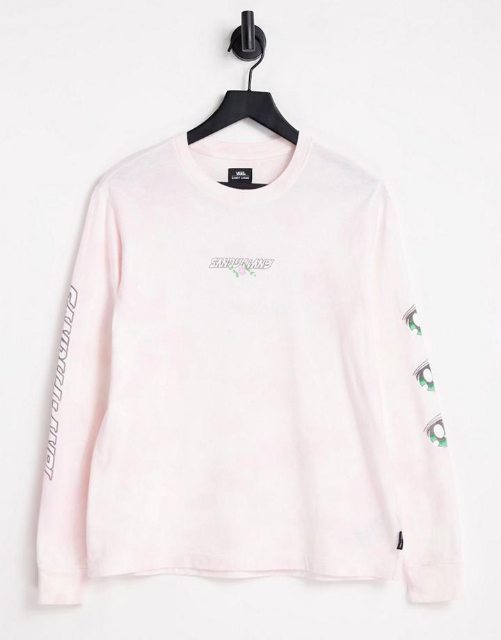 Vans X Sandy Liang Long Sleeve T-shirt In Pink