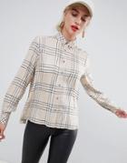 Stradivarius Check Long Sleeve Shirt - Black