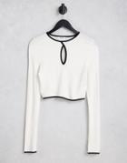 Na-kd Keyhole Seam Detail Top In Off White