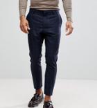 Heart & Dagger Tapered Check Pants - Navy