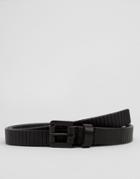 Royal Republiq Coil Skinny Leather Belt In Black - Black