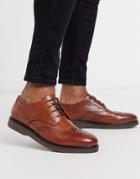 H By Hudson Calverston Brogues In Tan Leather-brown