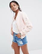 Missguided Lightweight Bomber Jacket - Blush